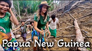 Planting Yams the Traditional Way