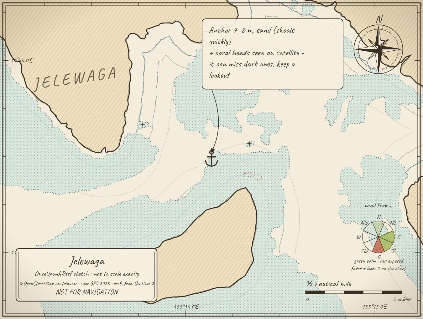 Sketch map of Jelewaga
