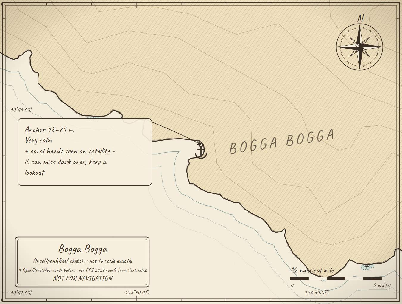 Sketch map of Bogga Bogga
