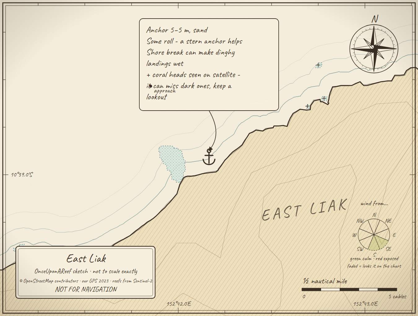 Sketch map of East Liak