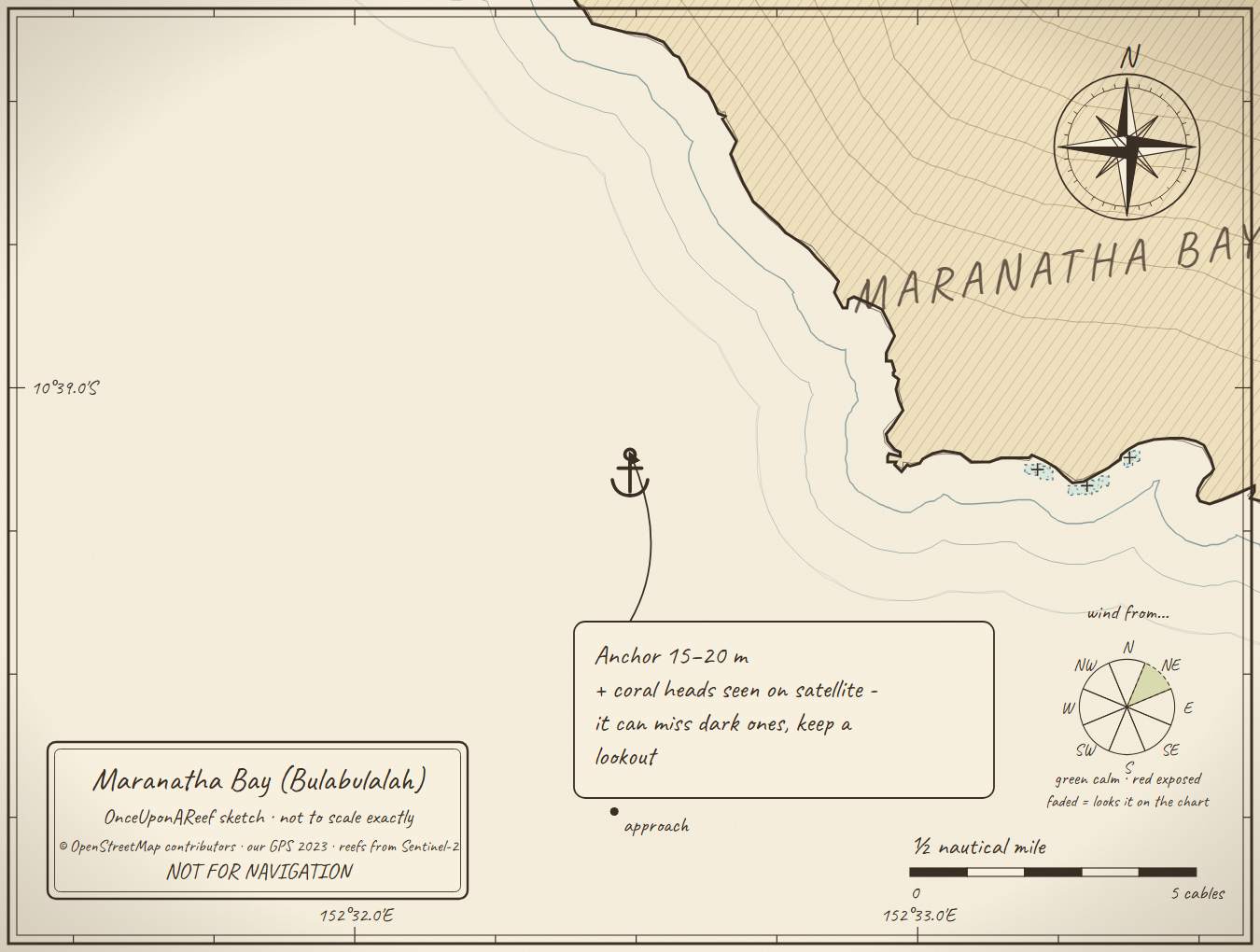 Sketch map of Maranatha Bay (Bulabulalah)
