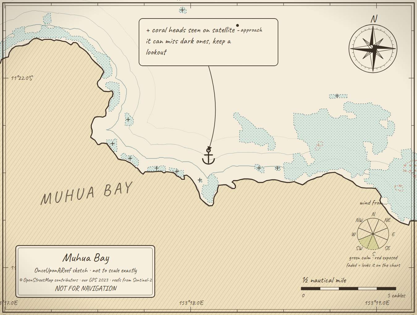 Sketch map of Muhua Bay