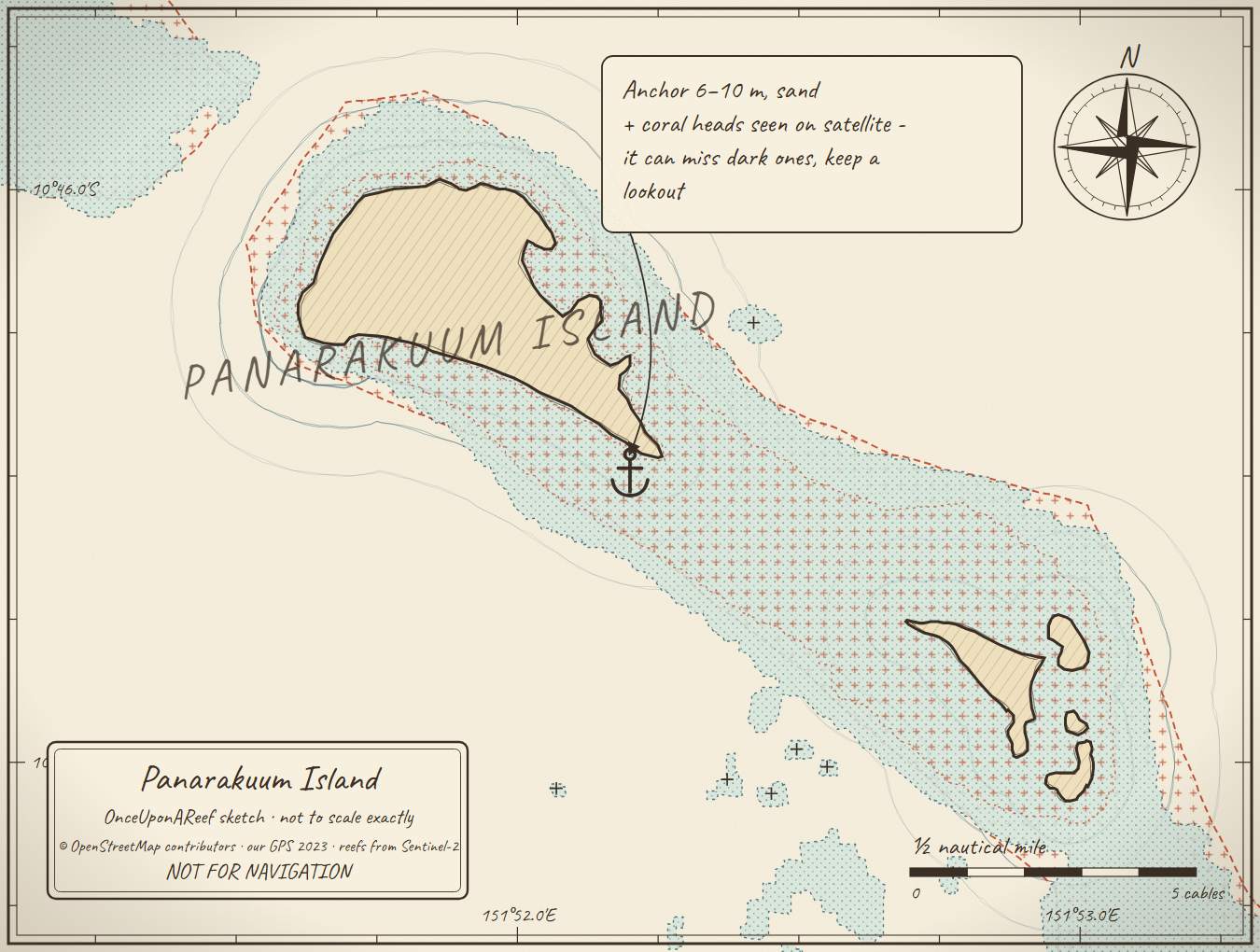 Sketch map of Panarakuum Island