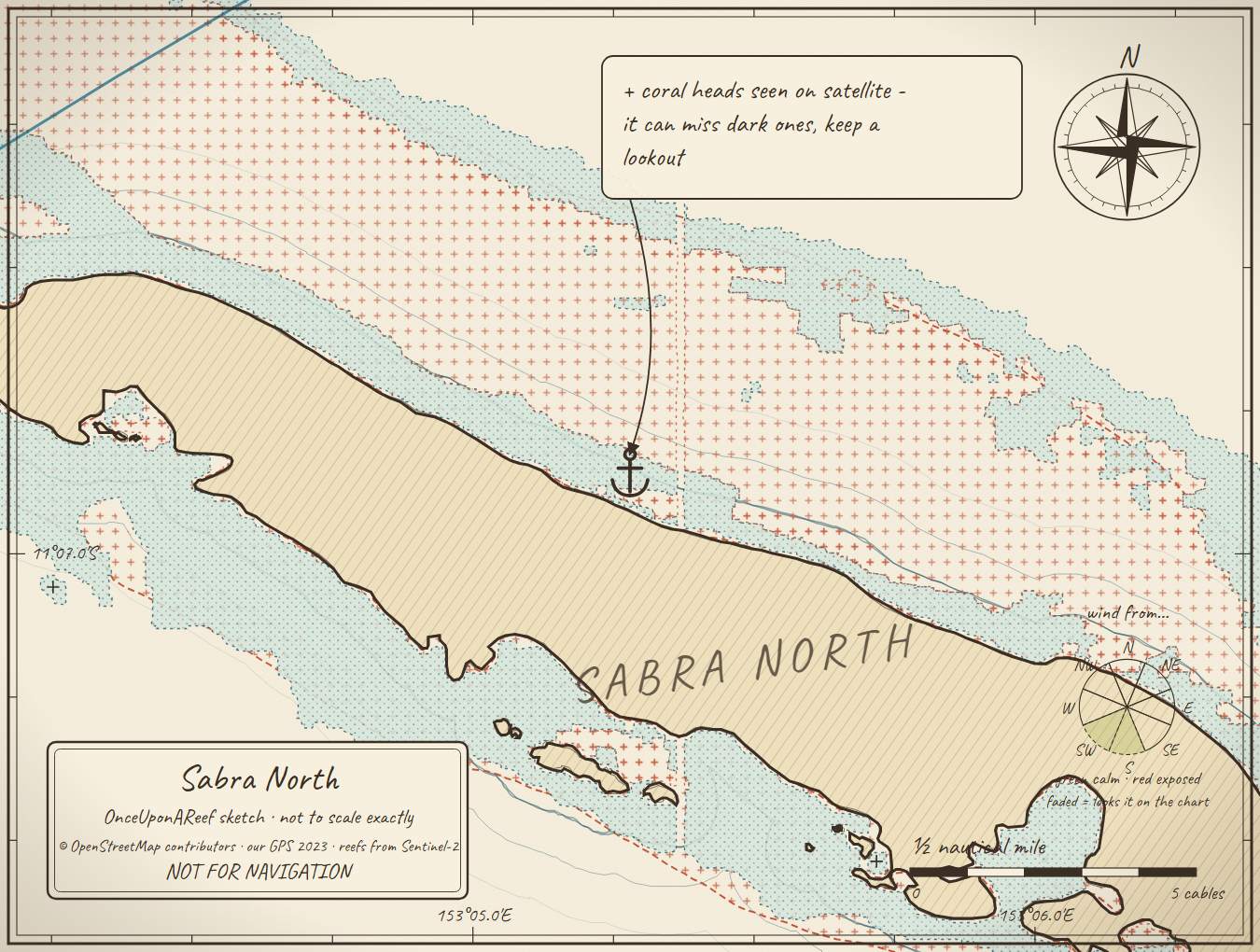 Sketch map of Sabra North