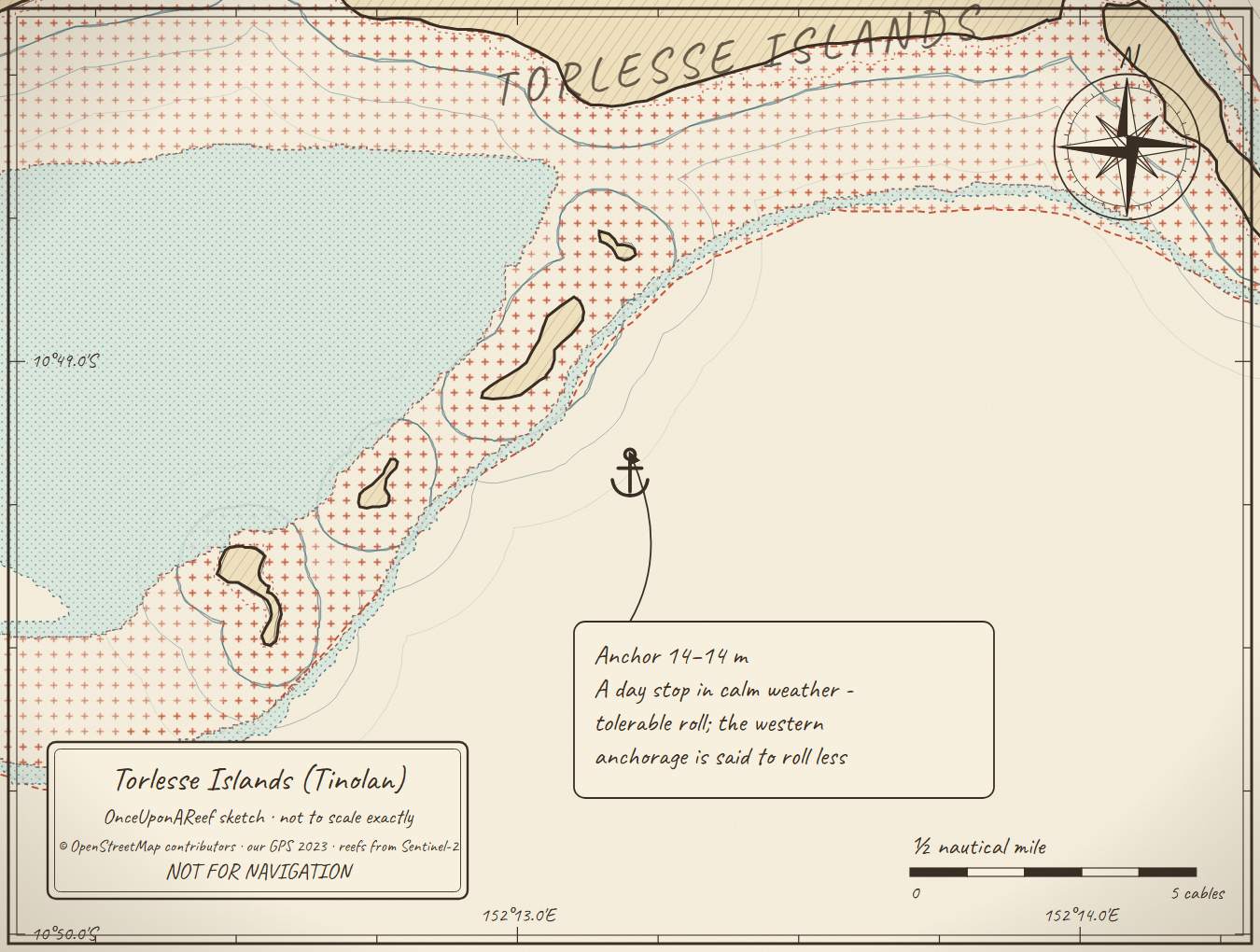 Sketch map of Torlesse Islands (Tinolan)